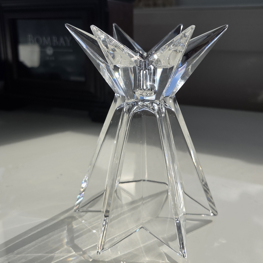 Gorgeous Nachtmann Crystal Glass Starburst Candle Holder